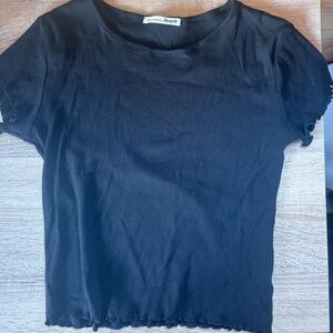 Reformation Black Rib Tee